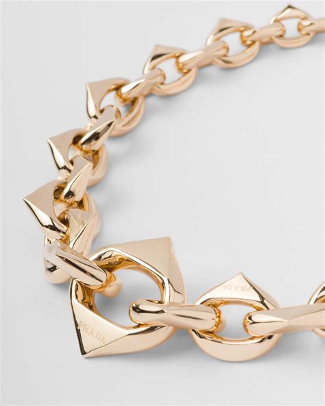 prada chain gold necklace mens|Prada Necklaces for Men .